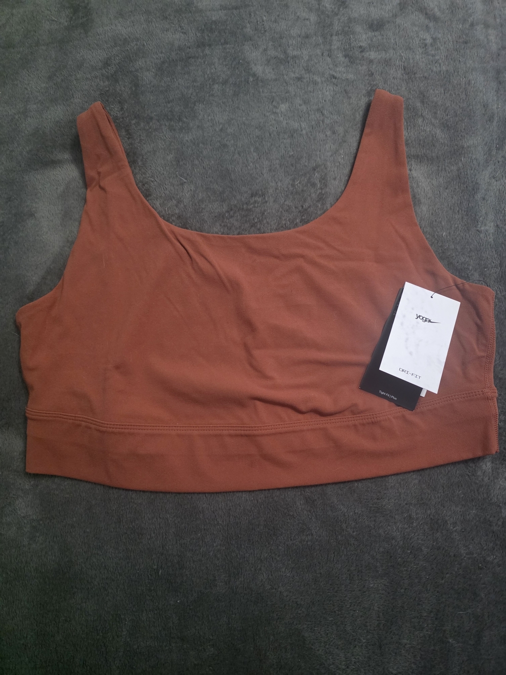 Nike Yoga Scoop Sports Bra — Rust